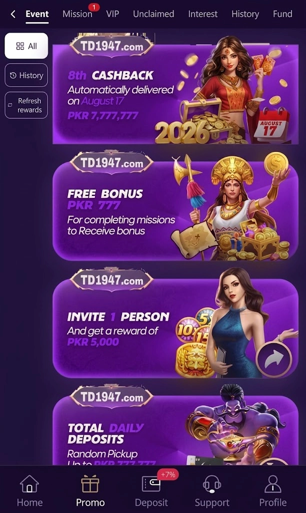 TD1947 Event Section