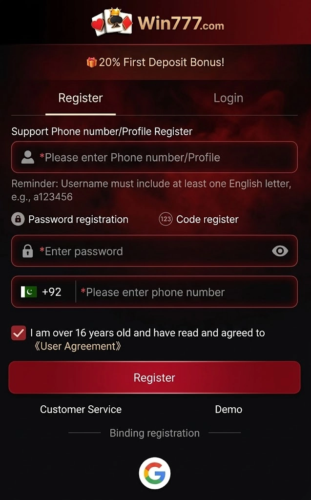 Win777 Register